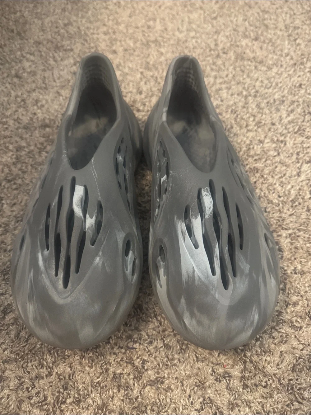 adidas Foam Runner-style Slip-On Clogs in Gray